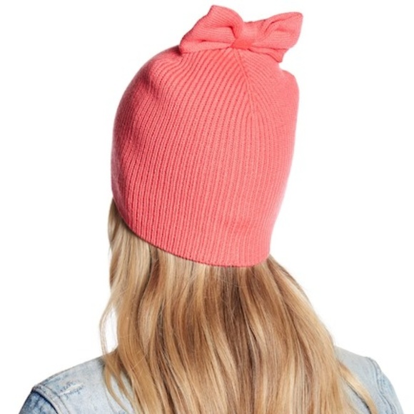 kate spade new york pink bow beanie - Picture 2 of 4